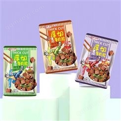 聚美合五香味厚切素牛肉粒有嚼劲豆制品包装招商